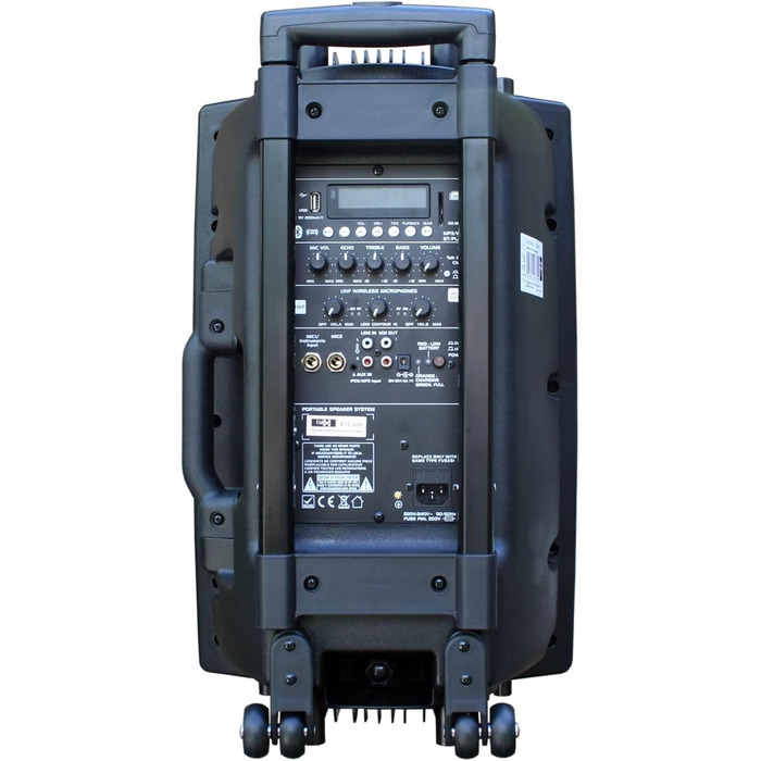 E-Lektron EL30-M MK-III: Портативна акустична система 700W з Bluetooth, MP3, USB, SD, 2 мікрофона та пультом - Soundsystem