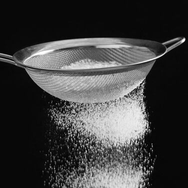 Набір сит з нержавіючої сталі Hinapan (3 шт.), дрібний профіль, стабільні ручки, 3 гачки, придатні для миття в посудомийній машині, ідеально підходять для борошна, рису, кіноа, чаю та макаронів