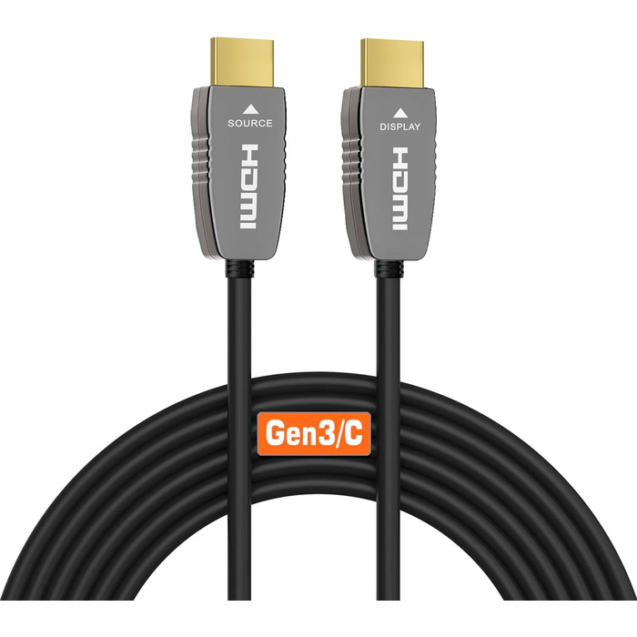 HDMI 2.1 оптоволоконний кабель 3 м, 48 Гбіт/с, 8K@60Hz, 4K@120Hz, Dynamic HDR, eARC, Dolby, HDCP 2.2/2.3, сумісний з PS5, Xbox Series X, RTX 4090, TV, Beamer, AVR, зелений