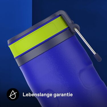 Термос-пляшка STANLEY 1913 IceFlow Bottle Twist Flip 0.47L, герметична пляшка для води з кришкою Twist Flip, Cobalt Chartreuse