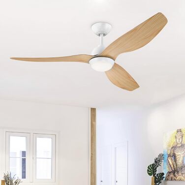Стельовий вентилятор Westinghouse Magnolia 132 см з LED освітленням та пультом ДК, білий матовий, DC-мотор