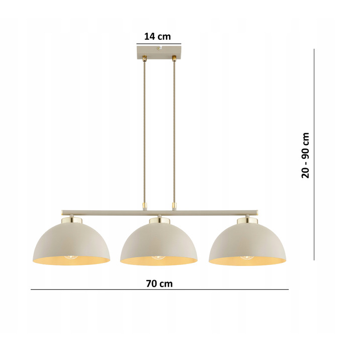 Підвісна люстра Elko-Lighting Moon — 3 точки освітлення, цоколь E27