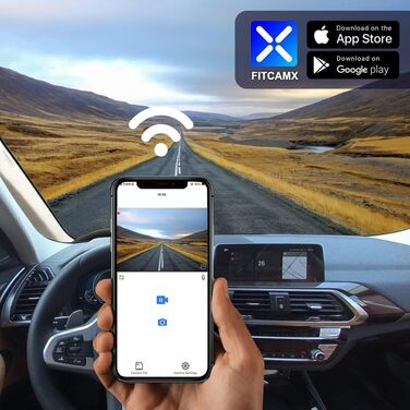 Відеореєстратор Fitcamx 4K+1080P для BMW (F-шасі) з WiFi, передній та задній, 128GB карта пам'яті