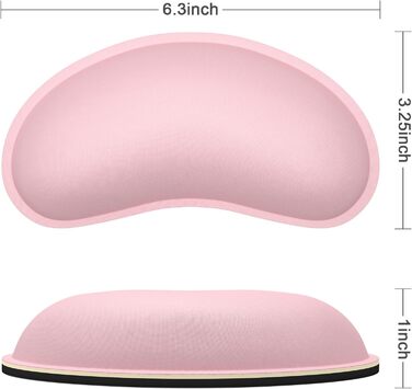 Підставка для зап'ястя Dapesuom - м'яка підставка для клавіатури з memory foam, для офісу та дому, рожева
