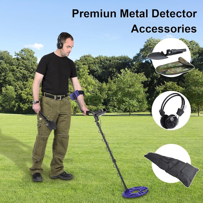 Металдетектор MCJ TX-940 для дорослих: водонепроникний (IP68), LCD-дисплей, 5 режимів, професійні навушники