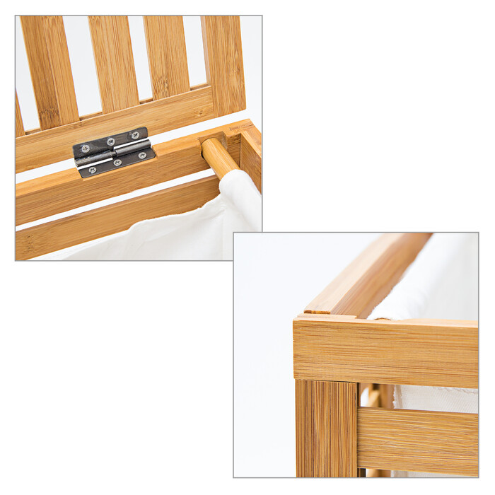 Relaxdays Laundry Chest Wood