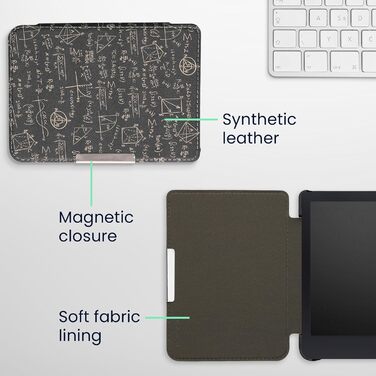 Чохол-книжка kwmobile для Tolino Shine 3 - яскравий чохол для eReader, блакитний, жовтий, зелений (комбінація зелено-жовтий)