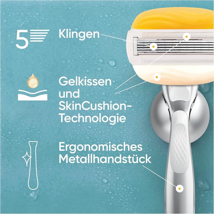 Жіноча бритва Gillette Venus Pro Comfortglide з ароматом кокоса, срібляста (бритва + 6 змінних касет)