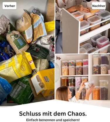 Набір контейнерів для зберігання Deco haus® з кришкою (24 шт.) - для кухні, продуктів, круп, борошна