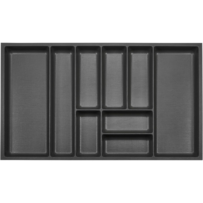 Вставка для столових приборів ORGA-BOX 3 антрацитова з текстурою Canvas, розмір 473x791 мм, для висувних шухляд 90 см (Nobilia, після 08.2012)