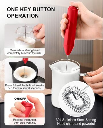 Ручний пінозмішувач COKUNST для матча, кави, гарячого шоколаду та лате - чорний (без підставки)