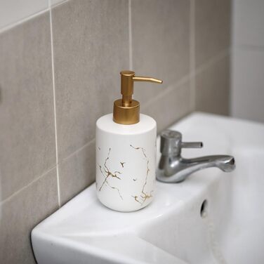 Дозатор для мила JJ PRIME, 400 мл, чорний, кераміка, для кухні та ванної кімнати