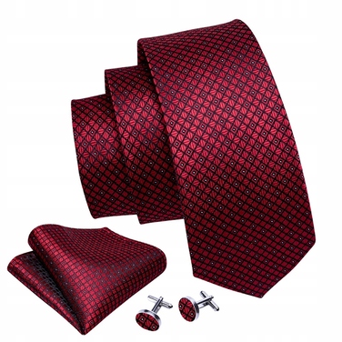 Широка червона краватка Luvu