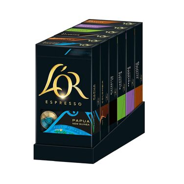 Кавові капсули L'OR для Nespresso, набір-асорті (Probierbox), 100 капсул (10 паків по 10 шт)