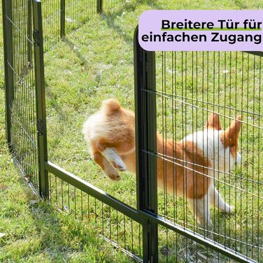 Стійка для собак SunsGrove 16-ти частинна, 60 см, для дому, з 2 дверцятами, чорна