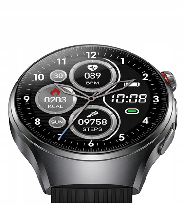 Смарт-годинник Lazird ZEGAREK з функціями ЕКГ, тонометром та глюкометром, чорний