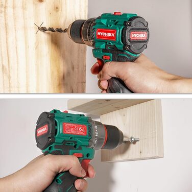 Акумуляторна дриль-шуруповерт HYCHIKA NBT-CD-16.8A-BL: 45Nm, 23+1 момент, 53 шт. аксесуарів, LED, 1500mAh