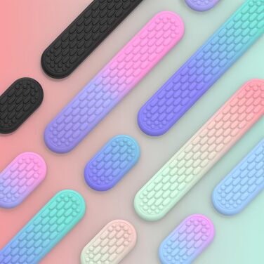 Ергономічна клавіатура MoKo з підставкою для зап'ястя, м'який Memory Foam, для зняття болю при наборі тексту, ідеально для роботи в офісі, геймінгу та ноутбуків (градієнт червоно-зелений)