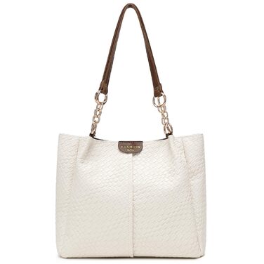 Сумка жіноча Unisoul Shopper велика - елегантна сумка через плече з екошкіри для офісу та подорожей (Бежево-коричнева)