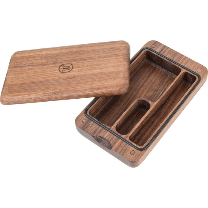 Футляр Marley Natural з американського чорного горіха для дрібних самокруток і сигарет, ударостійкий, з відсіками та магнітною застібкою, стильний аксесуар для куріння, чудовий подарунок