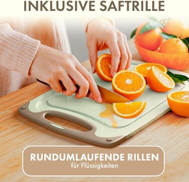 Набір обробних дощок Blumtal (S/M/L) - 3 шт. з пластику, з жолобками для соку та ручкою, BPA free, придатні для миття в посудомийній машині