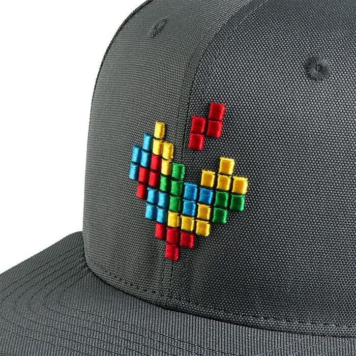 Кепка Nebelkind Snapback з піксельним дизайном, універсальний розмір, регульована, unisex, чоловіча/жіноча, стильна бейсболка в стилі streetwear, сірий колір