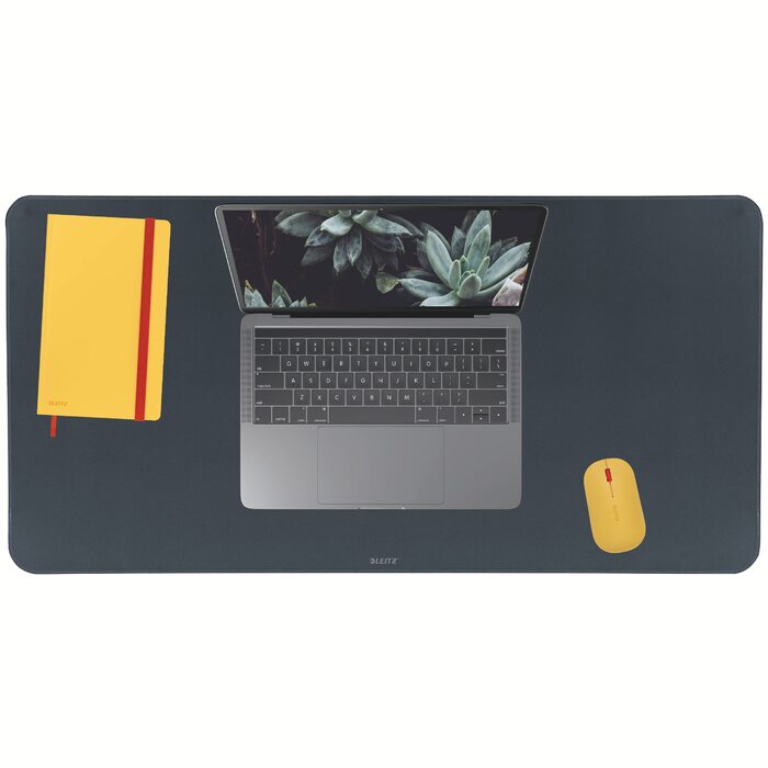 Leitz Канцелярський килимок для столу 80x40 см, антиковзкий, сірий (Velvet Grey) - для ноутбука, ПК, монітора, офісу та дому