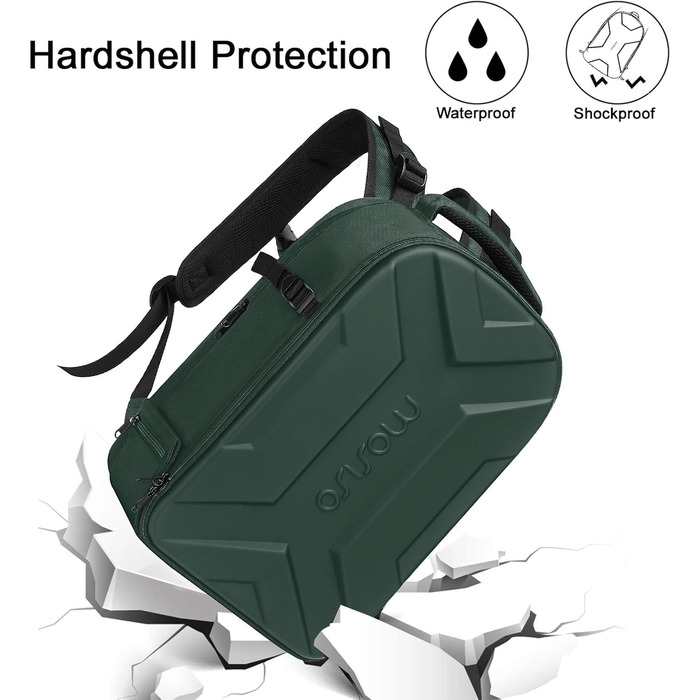 MOSISO Рюкзак для камери, фотосумка для DSLR/зеркальної камери, водонепроникний, з кріпленням для штатива, відділення для ноутбука 15-16 дюймів, сумісний з Canon/Nikon/Sony, смарагдово-зелений (L)