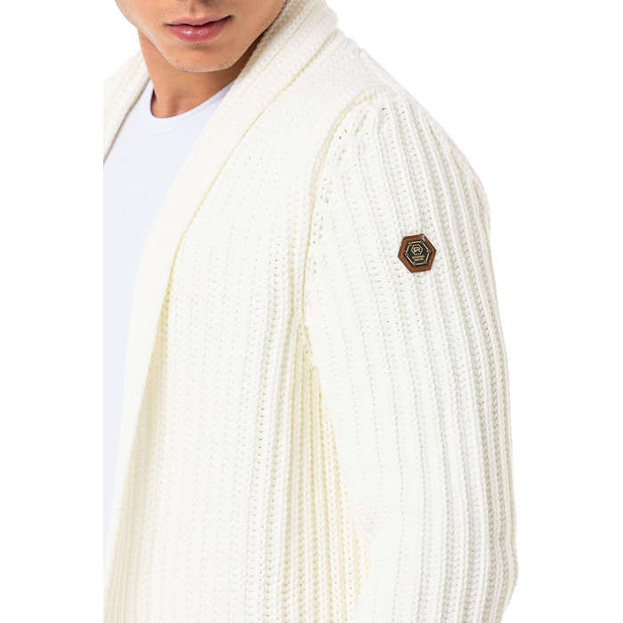 Кардиган чоловічий Redbridge, в'язаний, довгий крій (XL, Екру)