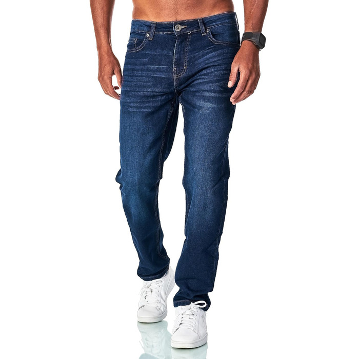 Чоловічі джинси JEEL Regular Fit - стрейч, denim-look, темно-сині 38W/32L