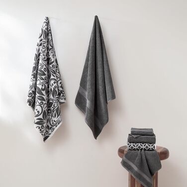 Набір рушників Modern Threads Trefoil Filigranes (6 шт.) з двобортів'яним дзеркальним жаккардом, 100% бавовна, преміум-якість