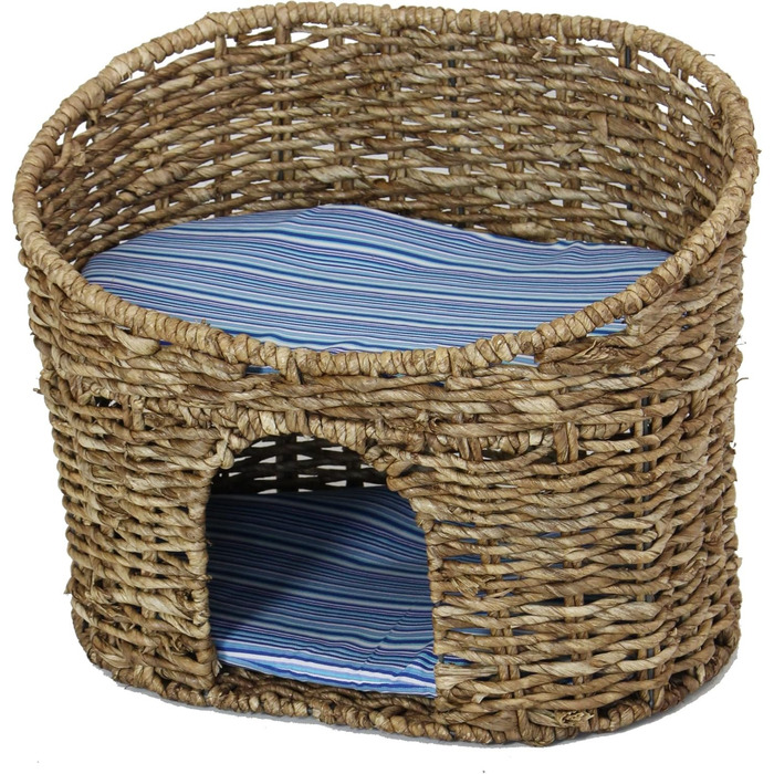Cat cave basket with cushions suitable for small cats
