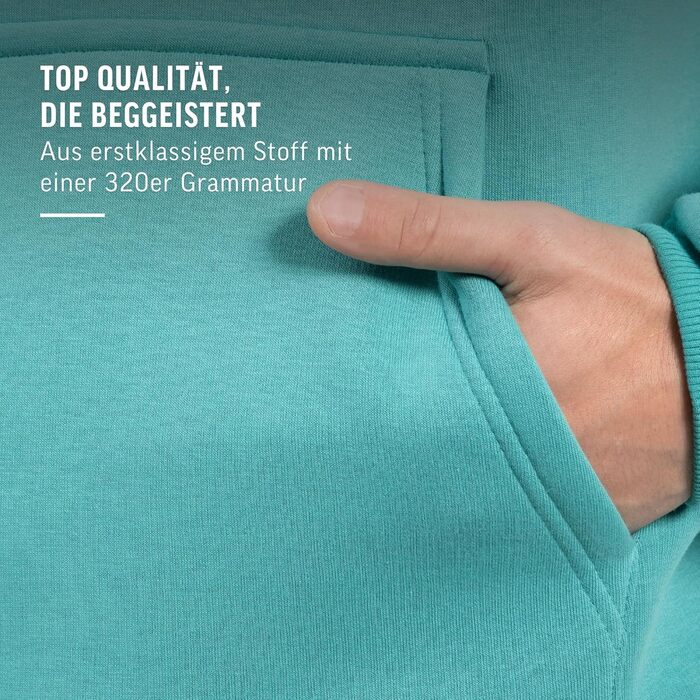 Світшот SMIODOX Dawson для чоловіків - Oversize з капюшоном, стильний та зручний для спорту та повсякденного носіння (XL, Petrol)