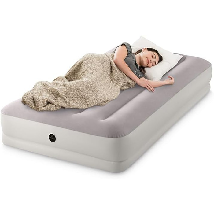 Надувний матрац Intex Dura-Beam Prestige Mid-Rise, 99x191x30 см, для 1 особи, PVC, багато кольорів