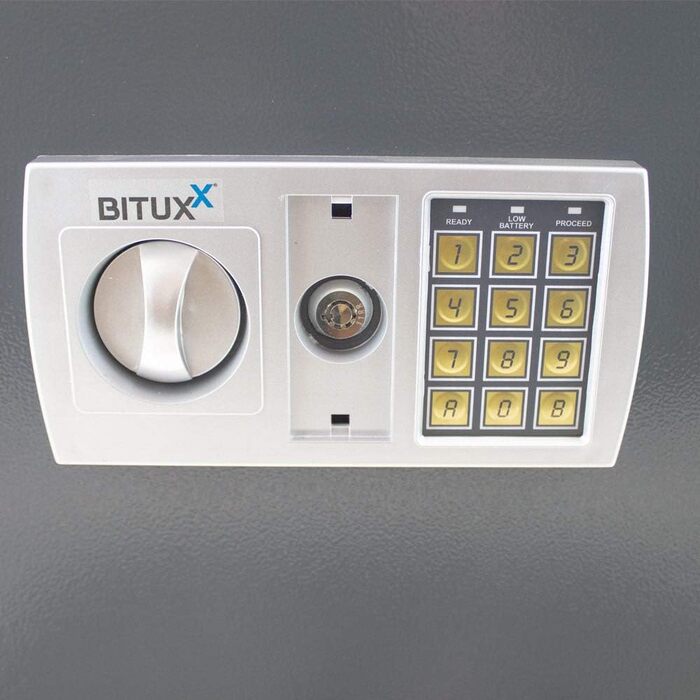 Електронний сейф для документів BITUXX: настінний, сталевий, для зберігання грошей та цінностей