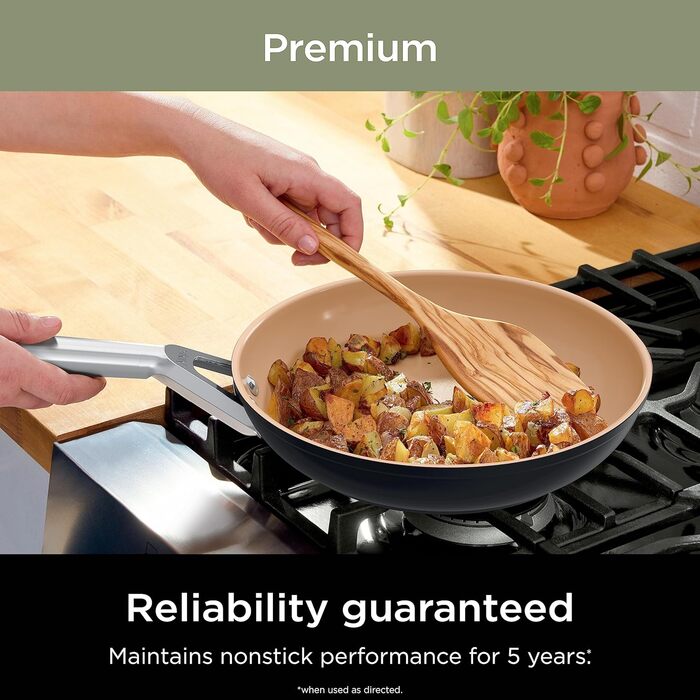 Набір каструль та сковорідок Ninja CW99009, 9-ти частинний, з антипригарним покриттям, преміум-кераміка, PTFE-free, для індукційних плит, до 287°C, без ПТЕФ,