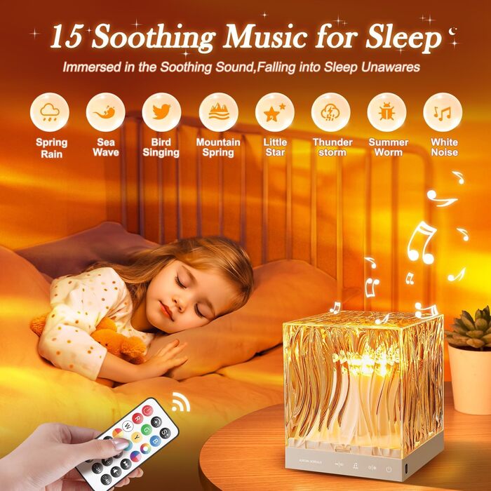 LED Star Projector, Northern Lights Lamp with 18 Lighting Effects, Night Light Sleep Aids, 15 Sound Machine, Northern Lights Lamp Remote Control Timer Star Projector for Kids, Adults, Party & Decor