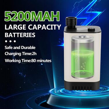 Diealles Shine: Портативна кемпінгова душова кабіна з насосом та акумулятором 5200mAh для відпочинку на природі, подорожей, саду та миття автомобіля