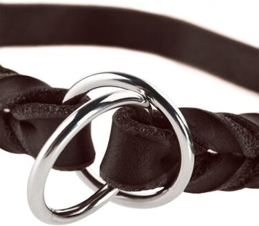 HUNTER Halsung Dressur SOLID EDUCATION, темно-коричнева, міцна шкіра, ручна плетіння, з гачком, Made in Germany, розмір L