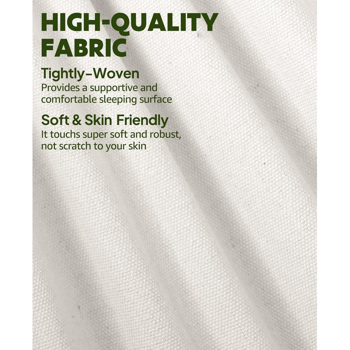 Гніздо-гамак для відпочинку Chihee з бавовни, 300x150 см, до 300 кг, з подушкою та стропами