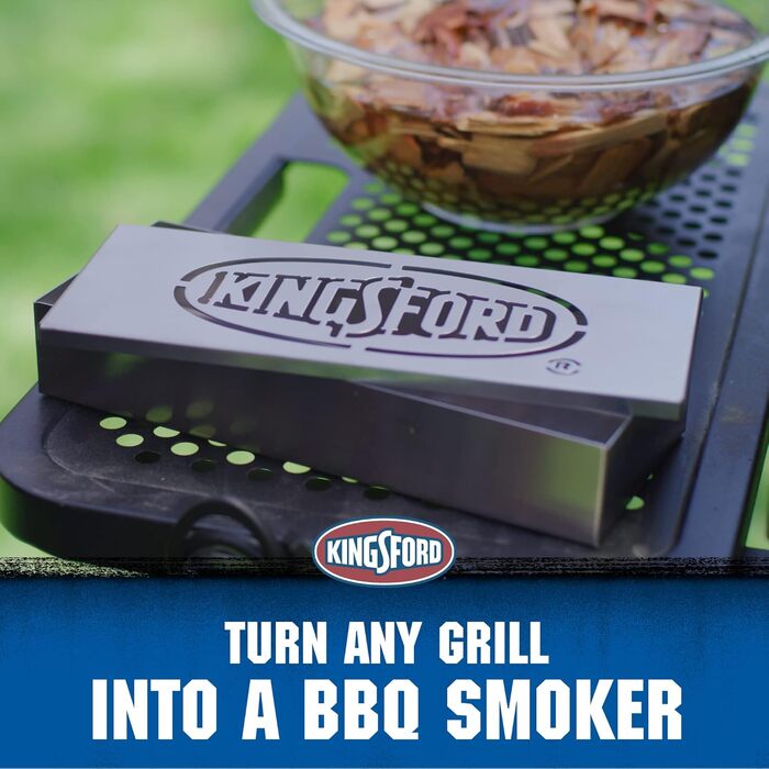 Kingsford Stainless Steel Smoker Box for Grill | Smoker Box for All Grills | Robust Grill Accessory | Easy Way to Turn Any Grill into a BBQ Smoker