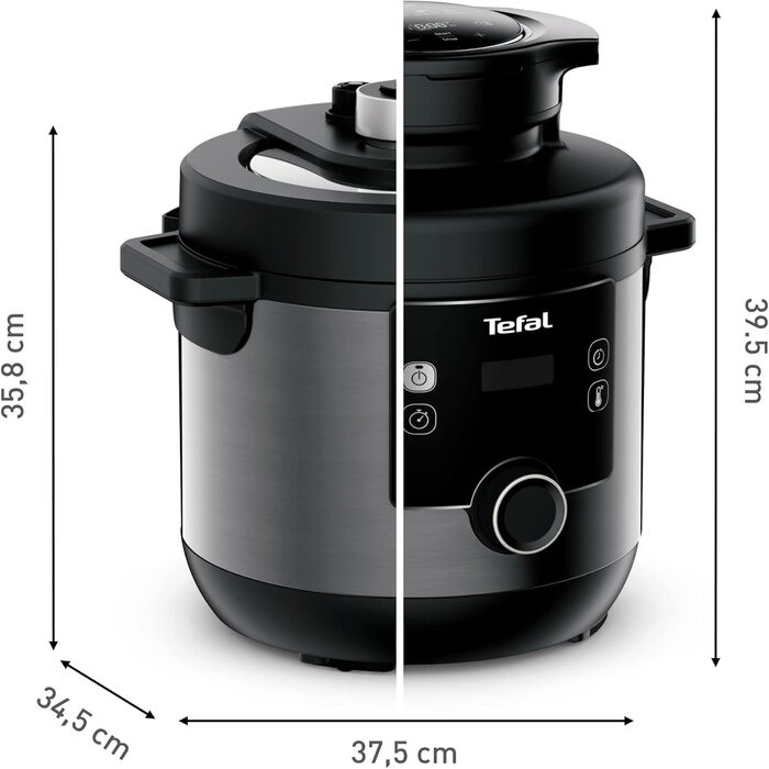 Tefal CY7788 Turbo Cuisine & Fry Multicooker | Pressure Cooker & Air Fryer | 14 Automatic Cooking Programs | Extra Crisp Lid | Versatile | 7.6 L Capacity | Includes Recipe Booklet & Cuisine & Fry Recipe App - 7.6L Multicooker