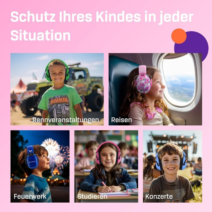 Навушники захисні для дітей Vanderfields Premium – шумозаглушення 34.4 dB, 3-12 років, зелені, Unicorn Dream