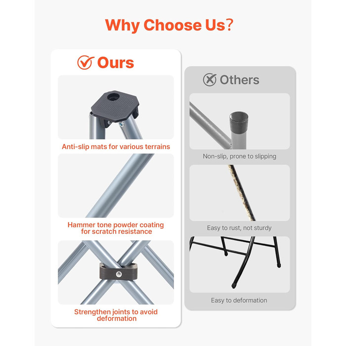 Складний стілець VEVOR для кемпінгу, риболовлі та пікніків, 150 кг, з парасолькою, підсклянниками та кишенею для журналів, темно-синій