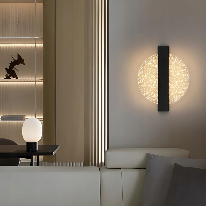 Стіна LED-бра AjieQaQ чорне, сучасне, внутрішнє, 12Вт, 1500Лм