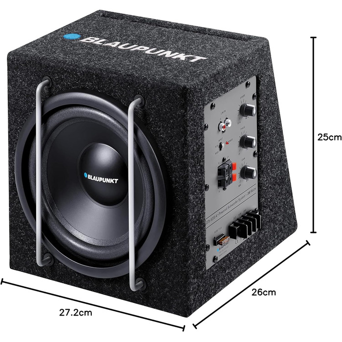 Сабвуфер Blaupunkt GTB 8200 A, активний, чорний, автомобільний