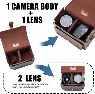 Сумка для камери Cwatcun Kaeratasche - водонепроникна сумка для фотокамери Canon, Nikon, Sony (колір: коричневий)