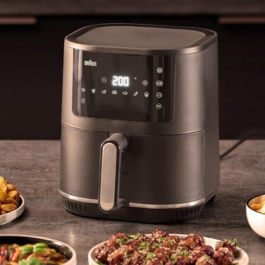 Фритюрниця електрична Braun MultiFry 3 HF 3030, 4.3 л, 1500 Вт, сенсорне управління, 8 програм, чорна
