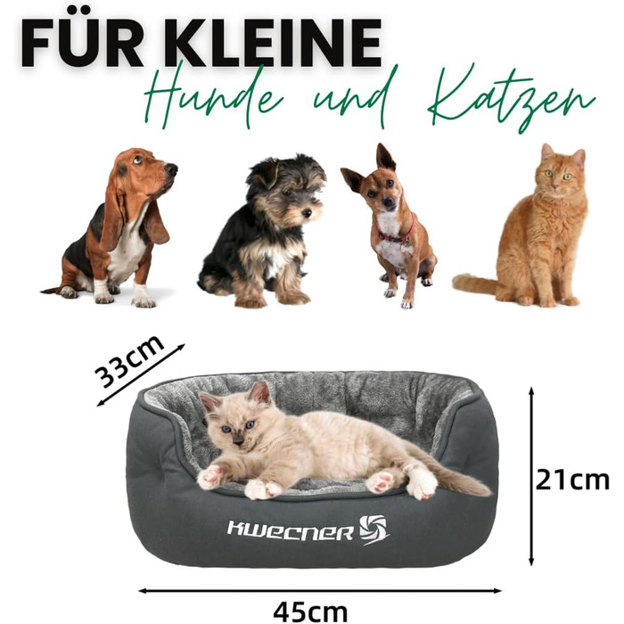 М'яке ліжко для собак та котів - зручне гніздище з антиковзною основою (сірий, кремовий білий)