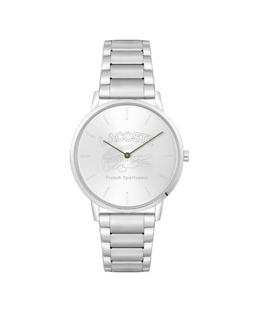 Годинник чоловічий Lacoste Crocorigin Analog Quartz срібний - сталевий або шкіряний браслет
